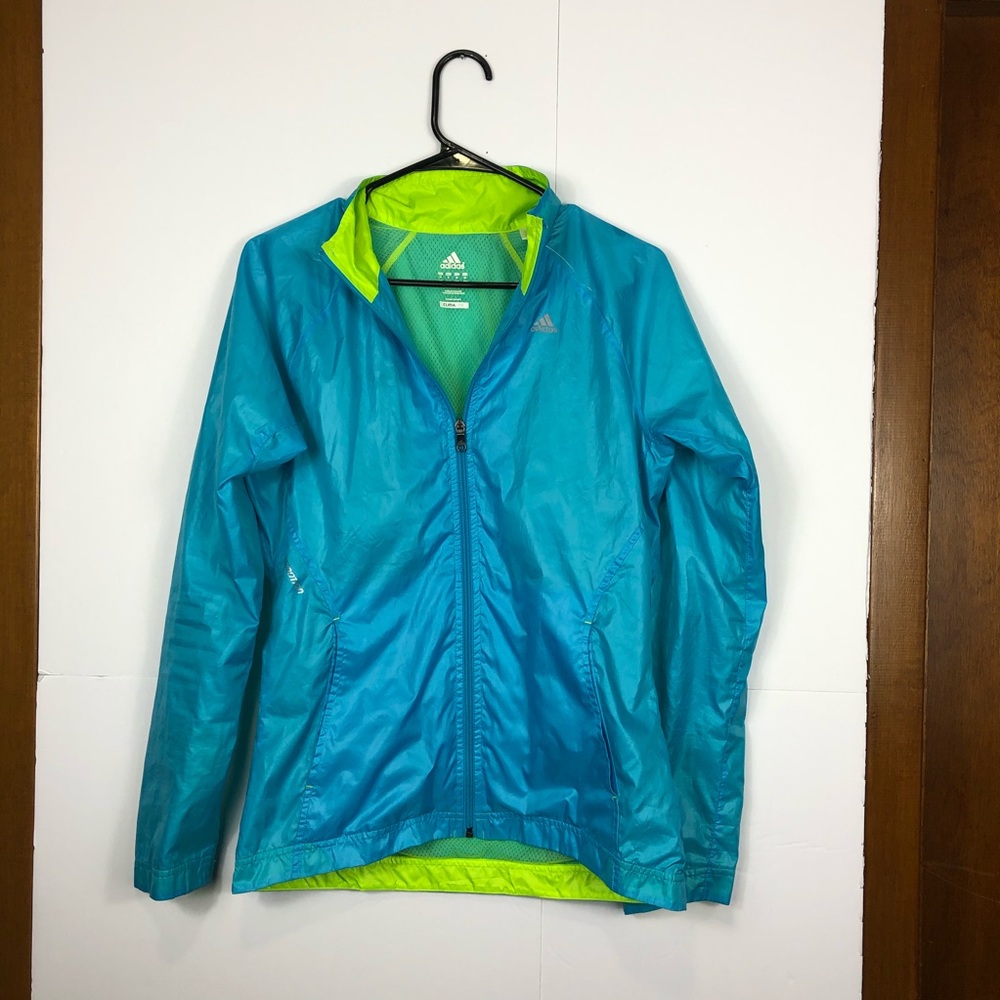 Adidas Climalite Neon Light Weight Jacket Sz S‎